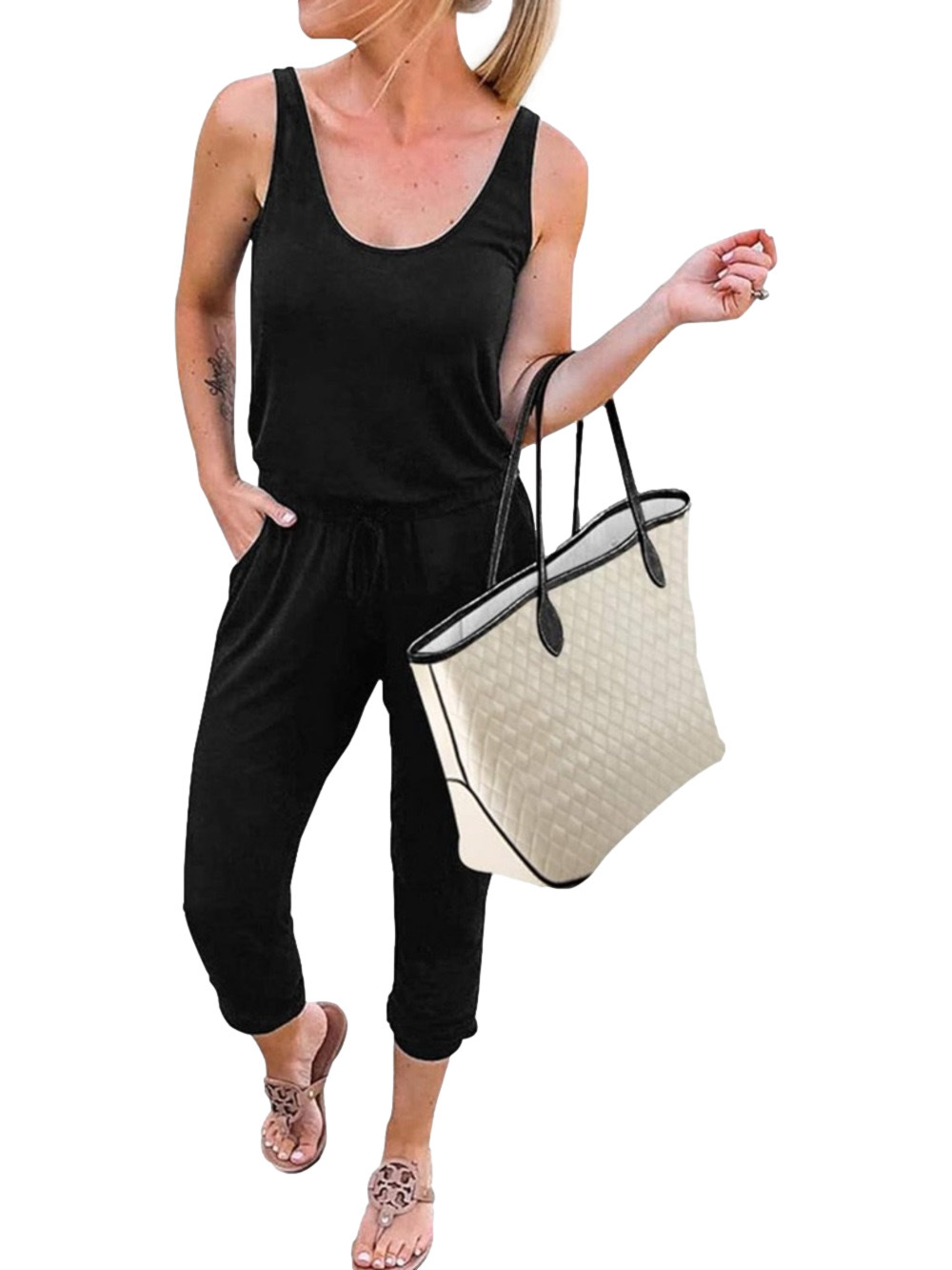 AMAZON Tank Sleeve Jumpsuit